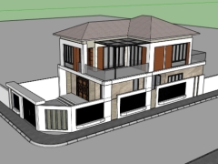 Model su nhà 2 tầng kích thước 8.7x14.4m