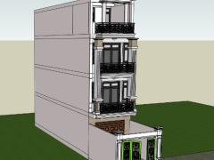 Model su nhà dân 4 tầng 4.3x14m