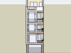 Model su nhà dân 5 tầng 3.8x7m cao cấp