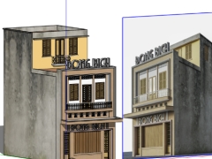 Model su nhà ở 2 tầng 1 tum kt7.5x13m