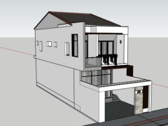 Model su nhà ở 2 tầng 6x19cm