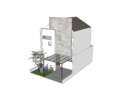 Model su nhà ở 2 tầng 6x7.35m