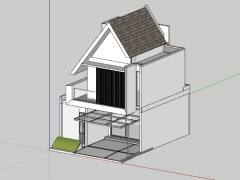 Model su nhà ở 2 tầng 7.1x7.2m