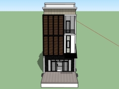 Model su nhà ở 3 tầng 6x13.8m