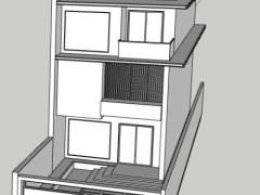 Model su nhà ở 3 tầng 7.9x20m