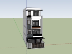 Model su nhà ở 4 tầng 7x20m