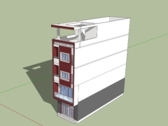 Model su nhà ở phố 5 tầng 5x17m