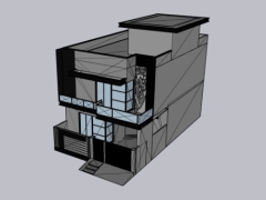 Model su nhà phố 2 tầng 7.6x12.2m