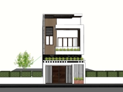 Model su nhà phố 2.5 tầng 7.55x19.8m