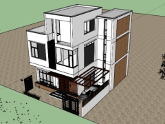 Model su nhà phố 3 tầng 10x11.2m
