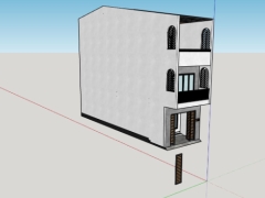 Model su nhà phố 3 tầng 4.5x17.2m