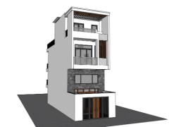 Model su nhà phố 3 tầng 5x13.5m