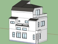 Model su nhà phố 3 tầng 5x7.6m