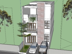 Model su nhà phố 3 tầng 6.7x14m