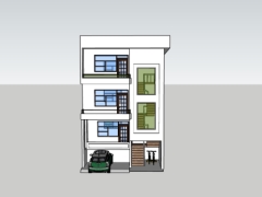 Model su nhà phố 3 tầng 7x9.85m