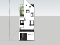 Model su nhà phố 3 tầng phong cách kích thước 4.8x13.5m