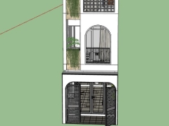 Model su nhà phố 4 tầng 3.6x16.7m