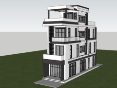 Model su nhà phố 4 tầng đẹp 4.6x15.2m