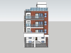 Model su nhà phố 4 tầng kích thước 9x20m