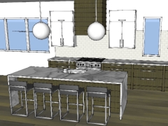 Model su nội thất phòng bếp mới