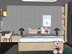 Model su nội thất phòng ngủ dành cho bé trai