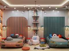 Model su phòng ngủ trẻ con giường ô tô cute