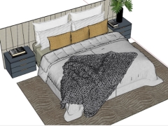 Model su thiết kế giường ngủ model 3d