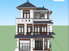 Model su thiết kế nhà biệt thự 3 tầng 2019