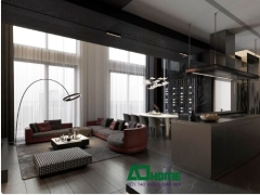 Model su Thiết kế nội thất phòng khách căn hộ chung cư cao cấp 