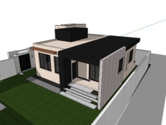 Model su việt nam nhà dân 1 tầng diện tích xây dựng 14.6x14.75m