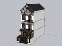 Model su việt nam nhà ở 3 tầng 5.7x13.2m