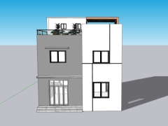 Model su việt nam nhà ở phố 2 tầng 7.6x7.7m
