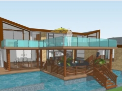 Model thiết kế biệt thự nghỉ dưỡng 2 tầng