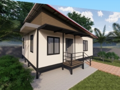 Nhà 1 tầng diện tích 8x8m model sketchup