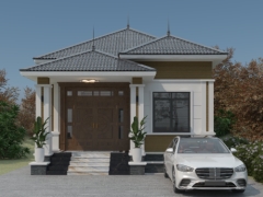 Nhà 1 tầng mái nhật 7x14m
