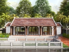 Nhà 3 gian 2 chái. Kích thước 21x9m