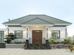 Nhà biệt thự 1 tầng mái nhật 12.2×12.46m