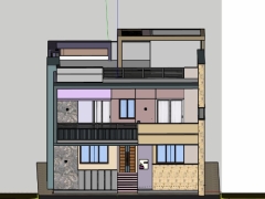 Nhà biệt thự 2 tầng 12x14m dựng model .skp