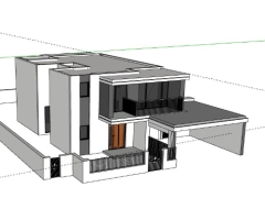 Nhà biệt thự 2 tầng 13x17m model .skp đẹp