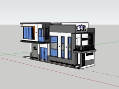 Nhà biệt thự 2 tầng 14x4m dựng model su 