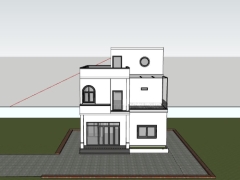 Nhà biệt thự 2 tầng 8.8x10.7m dựng model su việt nam