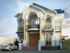 Nhà biệt thự 2 tầng diện tích thiết kế 10x10m