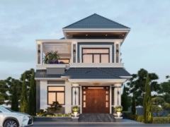 Nhà biệt thự 2 tầng mái nhật 10x12m hồ sơ