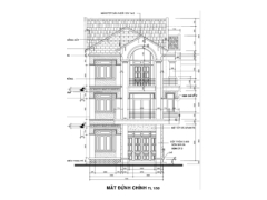 Nhà biệt thự 3 tầng 7x12m đầy đủ kiến trúc kết cấu