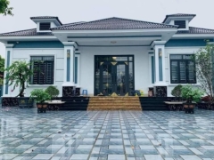 Nhà biệt thự mái nhật 1 tầng đẹp 13.6×9.6m