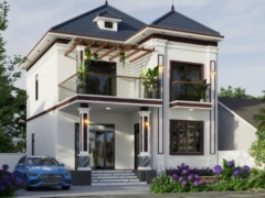 Nhà biệt thự mái nhật 2 tầng 9x12.5m hồ sơ