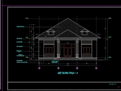 Nhà biêt thự  trệt mái thái 10.76x12.41m