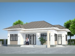 Nhà cấp 4 kích thước 14x9.7m (full hồ sơ kiến trúc, kết cấu, điện nước thi công)