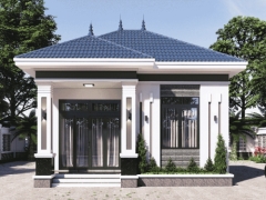 Nhà cấp 4 mái Nhật 6.16x13.4m 