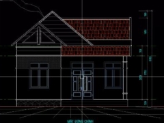 Nhà cấp 4 mái thái diện tích thiết kế 8x12m kiến trúc, kết cấu